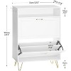 Shoe Cabinet, Shoe Storage Cabinet for Entryway, with 2 Flip Drawers, Hidden Tipping Bucket Shoe Cabinet - 2 of 4