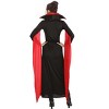 HalloweenCostumes.com Queen Vampire Costume for Women, Black and Red Immortal Outfit, Adult Celestial Gold Detailed Dress - 3 of 4