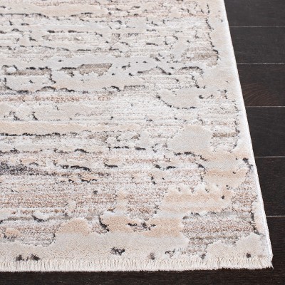 Mayflower Beige and Gray Power Loomed Runner Rug