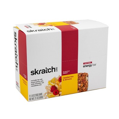 Skratch Labs Anytime Raspberries & Lemon Energy Bar - 12pk