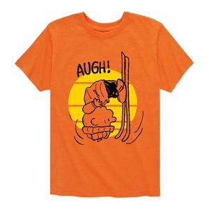 Boys' - Peanuts - Charlie Brown Flip Short Sleeve Graphic T-Shirt - 1 of 4