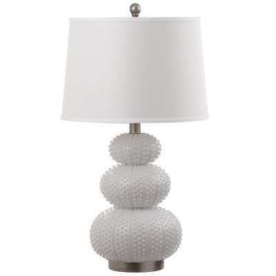 Rita White Gourd Shape Table Lamp Set with Empire Shade