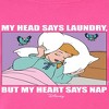 Women's - Disney - Head Says Laundry, Heart Says Nap Juniors Fitted Graphic T-Shirt - image 2 of 3