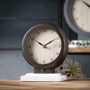 Sullivans 11.75" & 8.75" Retro Analog Desk Clock Set of 2, Wood - 3 of 4