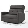 GDFStudio Alma Contemporary Upholstered Tufted Loveseat Recliner - 3 of 4
