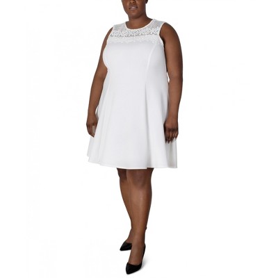 white overall dress plus size