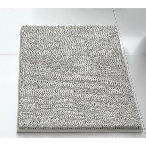 Home Mart Goods Warm Grey Soft Cozy Plush Chenille Bath Mat Bathroom Rug - 23"x15" - 1 of 2