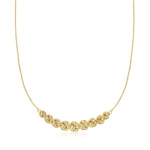 Ross-Simons 18kt Gold Over Sterling Rosette-Link Station Necklace Size 18 - 1 of 3