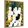 Amanti Art Cats Meet Up Group by Uma Gokhale Framed Canvas Wall Art - 2 of 4