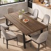 Industrial 63" Wooden Dining Table for 4-6 People, Rectangular Kitchen Table with Sturdy Black Metal Frame and Natural Wood Finish for Dining Room - 2 of 4