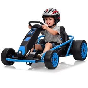 Ride On Go Kart for Kids, 24V 9Ah Battery 2x300W Motors, 8MPH Fast Drifting Circling Car, Electric Ride Toy Slow Start Function, Music, Horn - 1 of 4