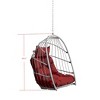 Outdoor Egg Swing Chair PE Rattan Hanging Chair with Cushion Folding Hammock Basket Chair with Metal Chain for Patio Balcony Garden -The Pop Home - 4 of 4