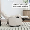 Ridstar Heat Massage Manual Recliner Chair with Rocker and Swivel For Living Room-Beige - 4 of 4
