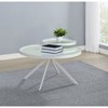 Coaster,Briggs Round Marble Printed Glass Top Coffee Table - 3 of 4