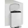 Stainless Steel Trash Can Combo Set, 13.2 gal&2.6 gal Step-on Garbage Bin w/ Soft-Close Lid for Kitchen & Bathroom - 4 of 4