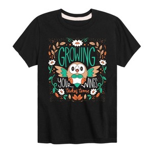 Boys' - Pokémon - Rowlet Growing Your Wings Takes Time Short Sleeve Graphic T-Shirt - 1 of 4