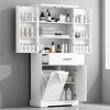 Mshliw Freestanding Bathroom Storage Cabinet with Doors,Drawer & Tilt-Out Laundry Hamper,Adjustable Shelf,MDF Organizer for Bathroom - 2 of 4