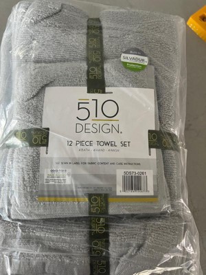 12pc Big Bundle Cotton Bath Towel Set White : Target