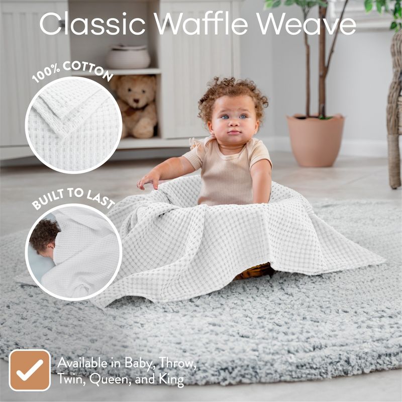 Baby Waffle Blanket, 40" X 40" By Comfy Cubs, 3 of 7