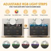 8 Drawer Dresser for Bedroom with LED Light and Charging Station, Modern Wide Chest of Drawers with Open Storage for Living Room or Entryway - 3 of 4