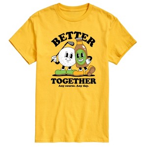 Men's - Instant Message - Golf Mascots Better Together Short Sleeve Graphic T-Shirt - 1 of 4