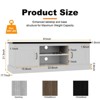 Farmhouse TV Stand for 65 Inch TVs Entertainment Center with Storage Cabinets Modern Media Console Table - 2 of 4
