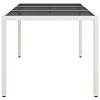vidaXL Patio Table 59.1 in.x35.4 in.x29.5 in. Tempered Glass and Poly Rattan White - 4 of 4