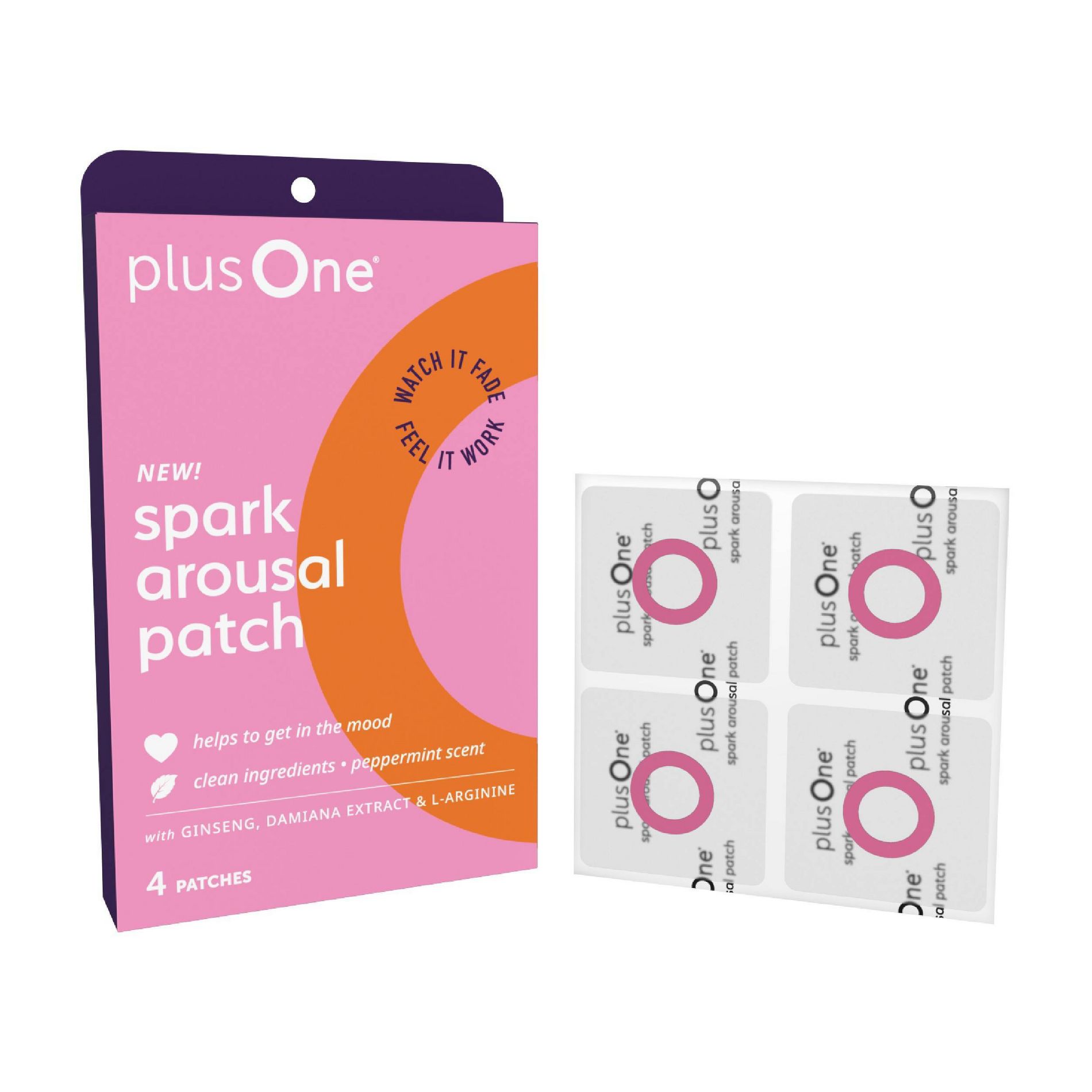 plusOne Spark Patches Sexual Performance Enhancer - Scented - 4ct