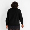 Women's Rosette Sweater Bomber Jacket - Future Collective Black - 2 of 3