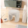 Meridian Furniture,Bowen Faux Shearling Teddy Fabric Ottoman/Stool - 2 of 4