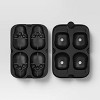 Halloween Skulls Silicone Ice Cube Tray Black - Threshold™: Skull Ice Mold, Silicone Mold, Dishwasher & Freezer Safe - 3 of 3