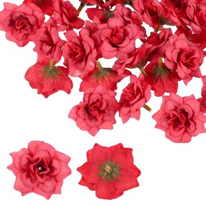 Unique Bargains DIY Crafts Bridal Shower Bouquet Decoration Artificial Roses Head 50 Pcs - 1 of 4