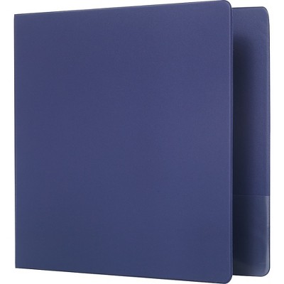 Staples Standard Binder w/Label Holder/D-Rings Blue 500 Sh Capacity 2" Ring 55379/26419