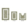 Hotel Bath Rug 100% Premium Cotton Tufted Weave Two Tone Reversible 3 Piece Bathroom Rug Set, Super Soft & Water Absorbent, Machine Washable Bathmat - 2 of 4
