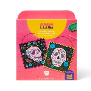 2ct Día de Muertos Craft Calavera Gem Art Activity Kit - Mondo