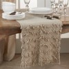 72" x 16" Cotton Fringed Chevron Table Runner Beige - Saro Lifestyle - 3 of 3
