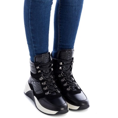 Женские кроссовки Carmela Women's Casual Sneaker Booties 160293 Leather - Black, 6 — фото 3