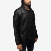 X RAY Mens Lightweight Motorcycle PU Leather Jacket With Faux Shearing Lining - 3 of 4