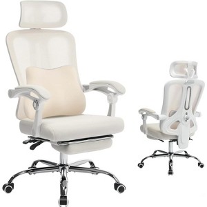 Ergonomic Mesh Office Chair, High-Back Computer Desk Chair with Footrest, Headrest & Lumbar Support, Rolling Task Chair for Home or Office - 1 of 4