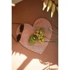 Pink Stone Heart Cheese Board – 10" Tall Kitchen Serveware by Kalalou - 4 of 4