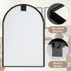 1-Piece 36 In.H x 24 In.W Aluminum Alloy Thin Edged Right Angled Arch Gold Hanging Mirror Wall Mirror - 4 of 4