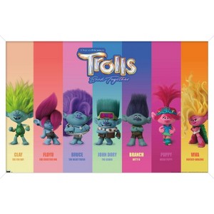 Trends International Trolls: Band Together - Perfect Harmony Framed Wall Poster Prints - 1 of 4