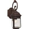 Minka Lavery Rustic Outdoor Wall Light Fixture Roman Bronze 16 3/4" Seedy Glass for Post Exterior Deck Porch Yard - 3 of 4