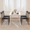 Dining Chairs Set of 2, Upholstered Dining Chairs with Back, PU Leather Kitchen Dining Chair - 4 of 4