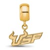 Black Bow Jewelry 14k Yellow Gold Plated Sterling Silver South Florida Bulls NCAA Bead Charm - 3 of 4
