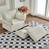 Lyngins Modern Upholstered Lounge Sofa Chair with Ottoman & Phone Stand,Oversized Accent Chair for Living Room,Bedroom - 3 of 4