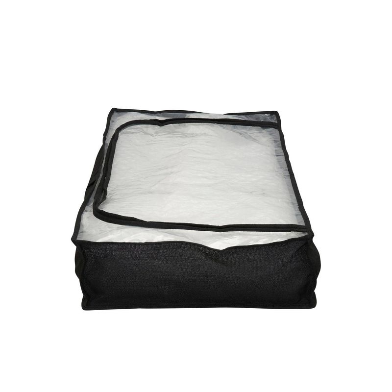 Household Essentials Underbed Storage Bag Black Linen, 5 of 8