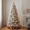 HomeRoots 9' White Pre Lit Full Flocked Pine Christmas Tree - 2 of 4