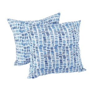 Chery Life 2 Pack Outdoor Throw Pillows, Waterproof & Fade-Resistant Patio Cushions (18x18 Inch) - 1 of 4