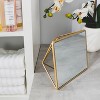 Bathroom Vanity Mirrors Gold - Home Details: Square Freestanding Steel Frame, Magnifying Surface - 2 of 4